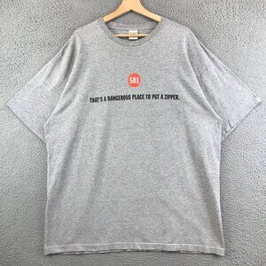 VINTAGE LEVI’S 501 T SHIRT GREY SIZE XL 90S